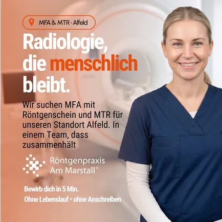 Anzeigenmotiv der Röntgenpraxis Am Marstall: menschliche Ansprache